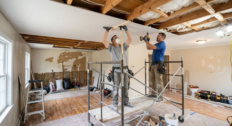 Ceiling Drywall Replacement in Kansas City, KS